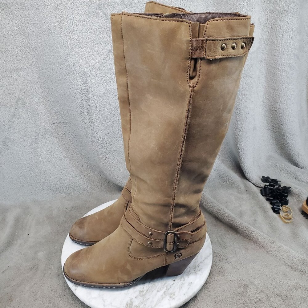 Born Boots Womens Size 8 M/W Brown Leather Taro Knee High Riding Boots